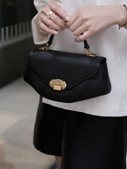 盛唐婧 |真丝香云纱梅兰竹菊手提包（特价品）(特殊商品不退不换) 商品图4