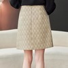半身裙女2024春装新款高腰A字裙修身包臀拼接中裙1760 商品缩略图4