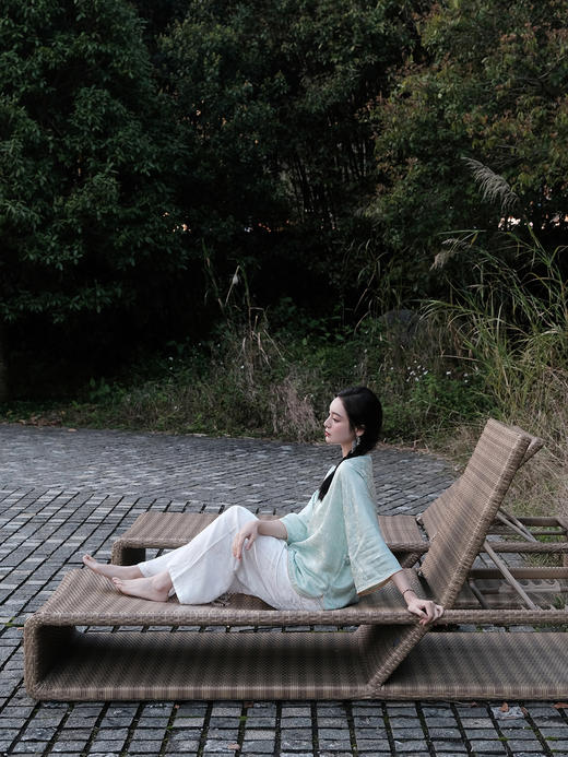 盛唐婧 |淡翠绿国风提花上衣[特价品] 商品图9