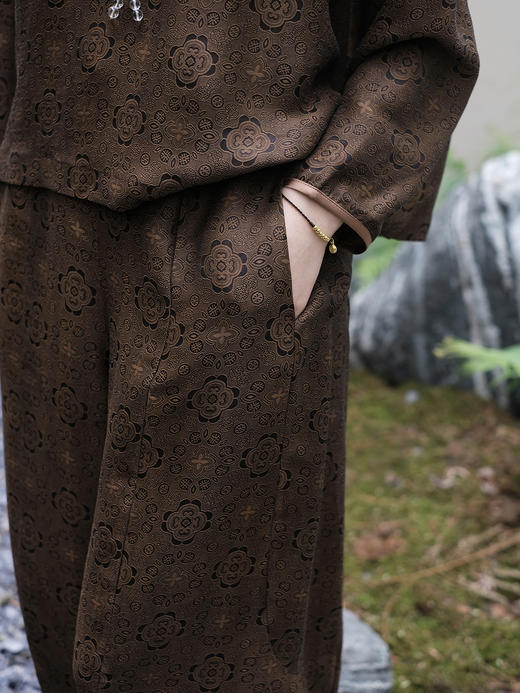 盛唐婧 |真丝香云纱花罗香蕉裤 商品图1