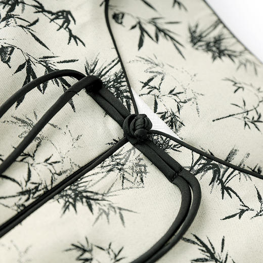 新中式禅意风，竹叶提花盘扣马甲外套WLZD-2411307 商品图2