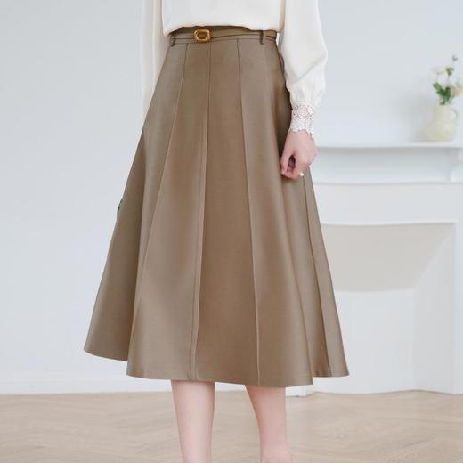 半身裙女2024春装新款中长裙通勤气质A字裙大摆裙5106 商品图0