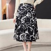 印花雪纺半身裙女2024春装新款中长裙气质职业A字裙1776 商品缩略图0