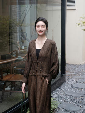 盛唐婧 |真丝绞罗复古对襟外套