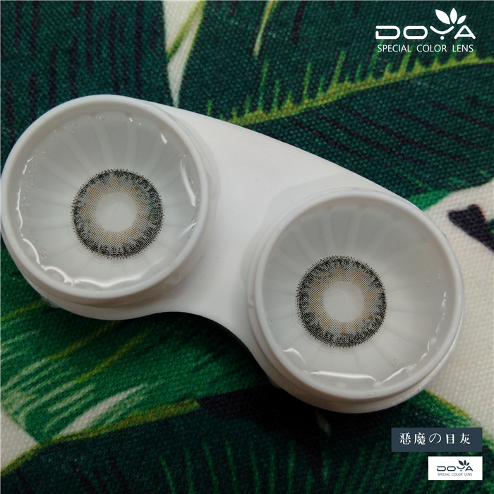 DOYA 恶魔之目灰色美瞳镜片实物图