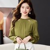 木耳边雪纺衫女2024春装新款职业洋气小衫长袖女衬衣1766 商品缩略图4