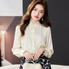 立领雪纺衫女上衣2024春装新款职业洋气小衫长袖女衬衣1783 商品缩略图1