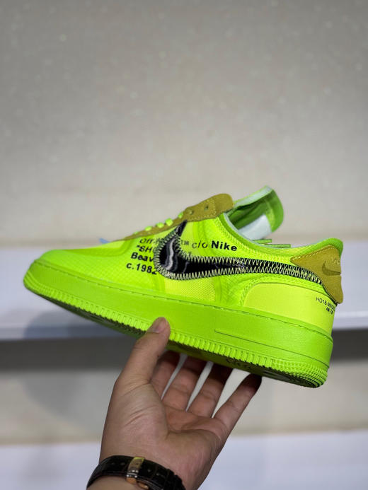 夏日特惠💰360 OFF-WHITE x Nike Air Force1 Low Black White 2.0 联名潮流款 空军一号低帮防滑休闲板鞋 男女同款 商品图2