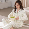 高档纯棉睡衣长袖开衫春秋款家居服大码套装 商品缩略图2