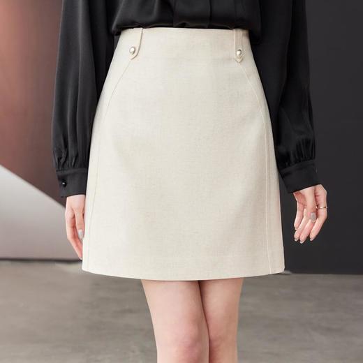 黑色西装半身裙2024春装新款包臀裙通勤气质A字裙短裙1788 商品图2