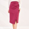 压褶不规则开??半身裙2024春装新款显瘦中长裙直筒裙6507 商品缩略图0
