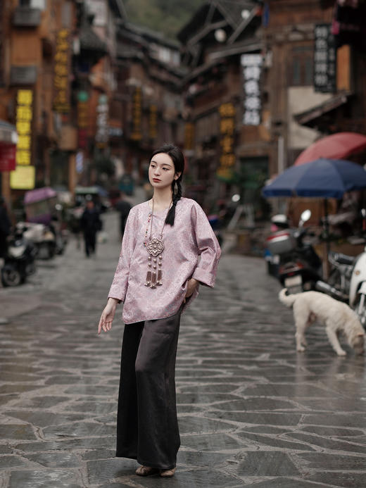 盛唐婧 |真丝宋锦宝相花外套 商品图3