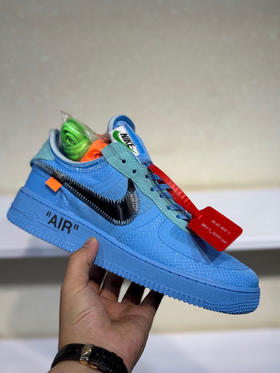 夏日特惠💰360 OFF-WHITE x Nike Air Force1 Low Black White 2.0 联名潮流款 空军一号低帮防滑休闲板鞋 男女同款