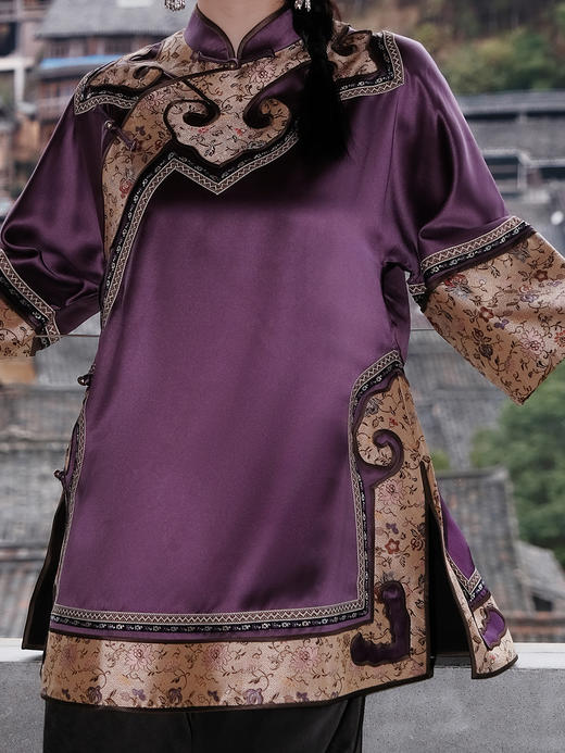 盛唐婧 |高货/重缎真丝立领外套[特价品] 商品图1