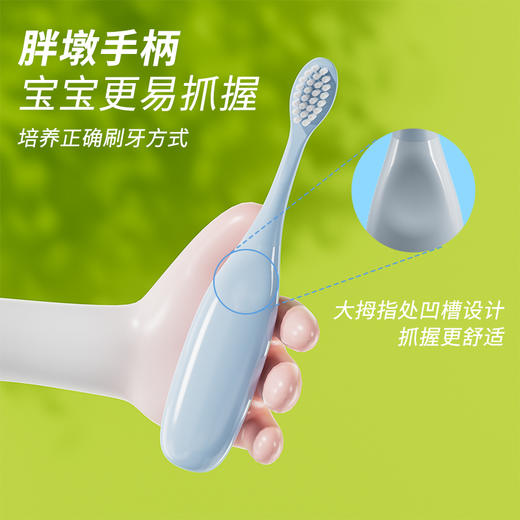 KUTA-S1糖果手柄牙刷（4支装）刷乳牙护齿1-6岁宝宝硅胶软毛手柄牙刷小孩训练刷牙 商品图3