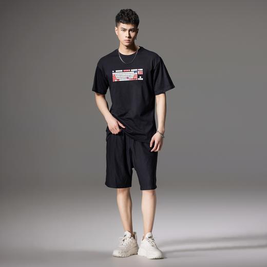 PINLI品立2024夏季新款男士青年圆领印花短袖T恤上衣BG242111043 商品图3