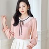 蝴蝶结雪纺衫女上衣2024春装新款洋气小衫长袖女衬衣0598 商品缩略图1