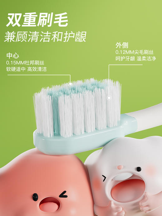 KUTA儿童牙刷小蛮腰8-12岁以上小孩专用软毛换牙期小学生中大童 商品图2