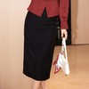 职业后开叉西装裙女20024春装新款高腰包臀中长款A字裙6509 商品缩略图4