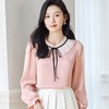 蝴蝶结雪纺衫女上衣2024春装新款洋气小衫长袖女衬衣0598 商品缩略图0