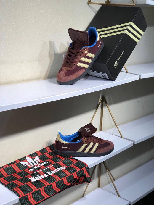 夏日特惠💰350 WALES BONNER x adidas originals Samba 头层真马毛 徳训 耐磨低帮板鞋 男女同款 商品图8