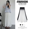 「三色可选！夏日褶皱半身裙」白色裙裤女夏天薄款冰丝小个子飘飘百褶a字半身裙高腰垂感阔腿裤下装 商品缩略图0