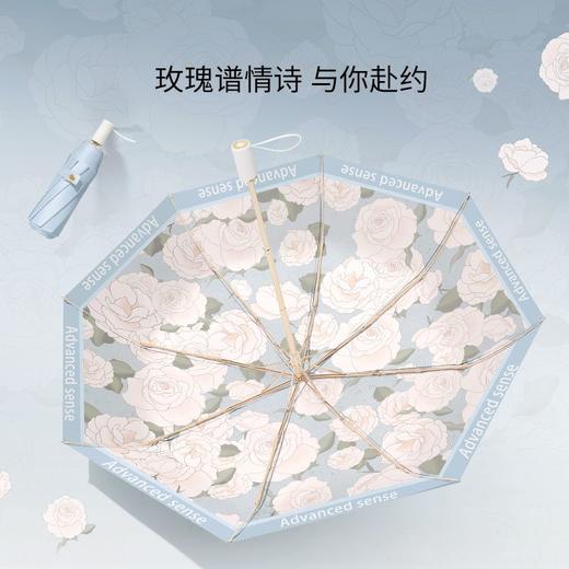 双层防晒太阳伞女黑胶折叠晴雨两用超轻小防紫外线遮阳伞upf50+ 商品图1