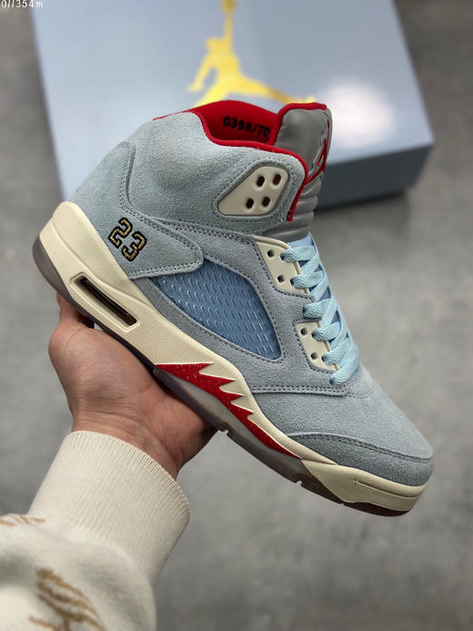 夏日特惠💰500 Air Jordan 5 Retro Low GC "CNY" 高邦 AJ5浅蓝红乔丹篮球鞋系列 商品图0