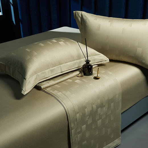 【春上新】10楼 安睡宝 长绒棉色织提花四件套-德里克 吊牌价4599-4899元 活动价1799-1999元 商品图4