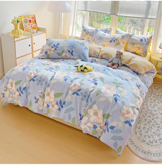 利路米家纺春季新款全棉印花四件套  桂花茶香 商品图3