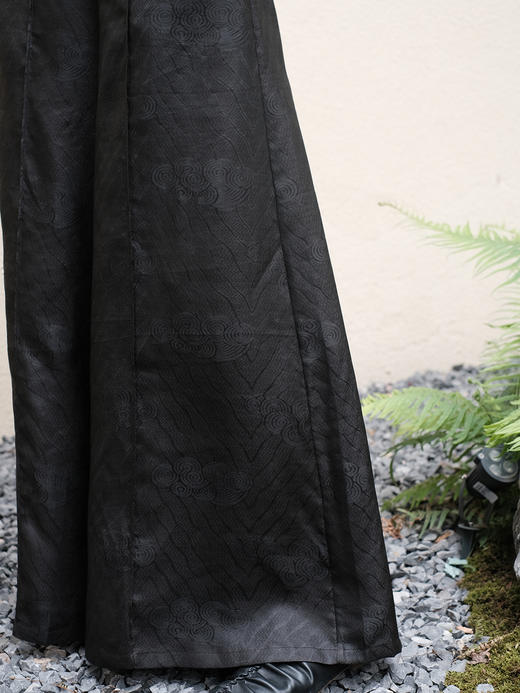 盛唐婧 |原色香云纱绞罗阔腿裤 商品图2