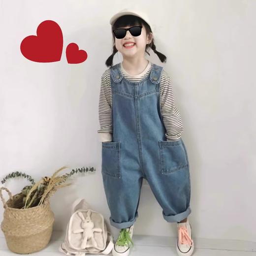 【韩风童装，潮流休闲！】童装韩版秋装男女童，新款宝宝休闲牛仔背带裤，连身裤儿童牛仔裤ry 商品图3