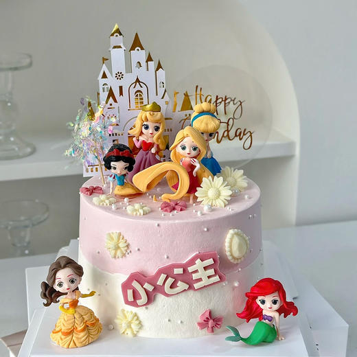 【迪士尼公主】/生日蛋糕/公主蛋糕/定制款式请提前预定下单 商品图0