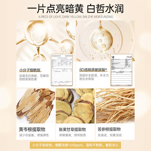 【星品体验💖39元任选3件】儒意烟酰胺补水面膜5片 保湿面膜美白舒缓|儒意官方旗舰店 商品图4