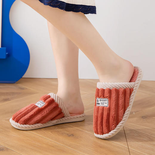 棉拖鞋女冬季情侣保暖毛绒学生宿舍室内居家居月子毛毛拖鞋男冬天 商品图5