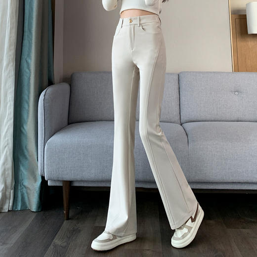 NYL-6509微喇西装裤春夏新款高腰显瘦垂感高级感紧身喇叭裤 商品图0