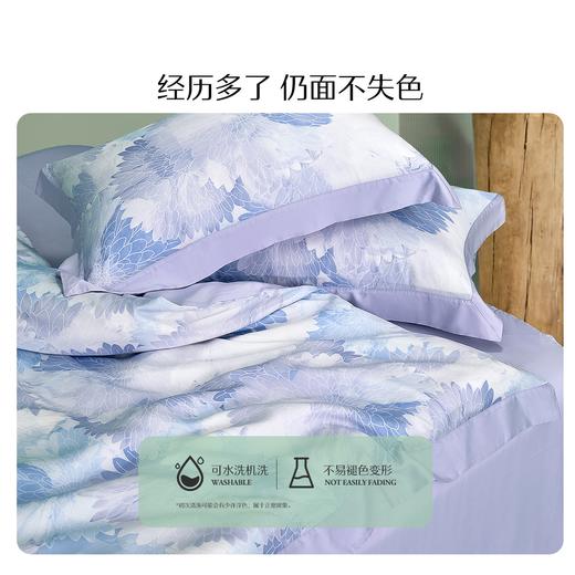 水星家纺莱赛尔三/四件套凉感抑菌印花套件床单被套家用床上用品 商品图2
