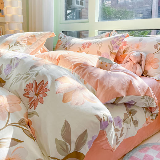 利路米家纺24年春季新款全棉印花四件套   暖意 商品图3