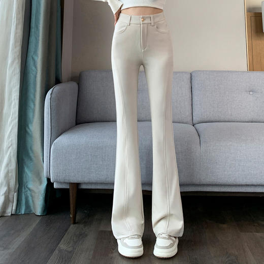 NYL-6509微喇西装裤春夏新款高腰显瘦垂感高级感紧身喇叭裤 商品图7
