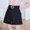 黑色A字裙2024春装新款女半身裙高腰气质打底裙短裙5120 商品缩略图0