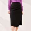 压褶不规则开??半身裙2024春装新款显瘦中长裙直筒裙6507 商品缩略图2