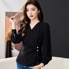 V领白色雪纺衫女上衣2024春装新款洋气小衫长袖女衬衣1771 商品缩略图3