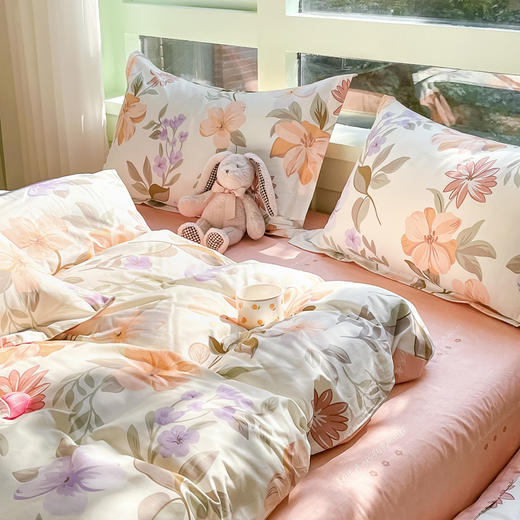 利路米家纺24年春季新款全棉印花四件套   暖意 商品图5