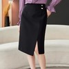 开叉半身裙女2024春装新款显瘦包臀裙一步裙中长款A字裙1762 商品缩略图2