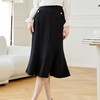 西装半身裙女2024春装新款高腰中长裙OL气质A字裙鱼尾裙608 商品缩略图1