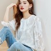 国风款圆领雪纺衫2024春装新款七分袖小衫刺绣女衬衣1820 商品缩略图4