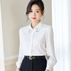 钉钻白色女衬衣2024春装新款职业洋气小衫长袖雪纺衫0590 商品缩略图1