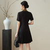 改良新中式，撞料设计感时髦轻奢连衣裙WLZD-2411402 商品缩略图1