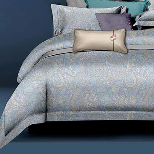 【春上新】10楼 安睡宝 长绒棉数码印花四套件-奥莉维 吊牌价3999-4299元 活动价1699-1799元 商品图1