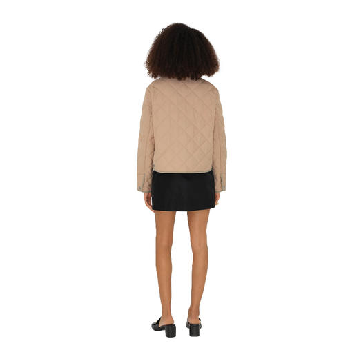 BURBERRY 巴宝莉 女士短款绗缝调温谷仓夹克棉服 黄褐色 8078520 A7405 商品图3